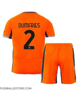 Günstige Inter Milan Denzel Dumfries #2 3rd trikot Kinder 2023-24 Kurzarm (+ Kurze Hosen)